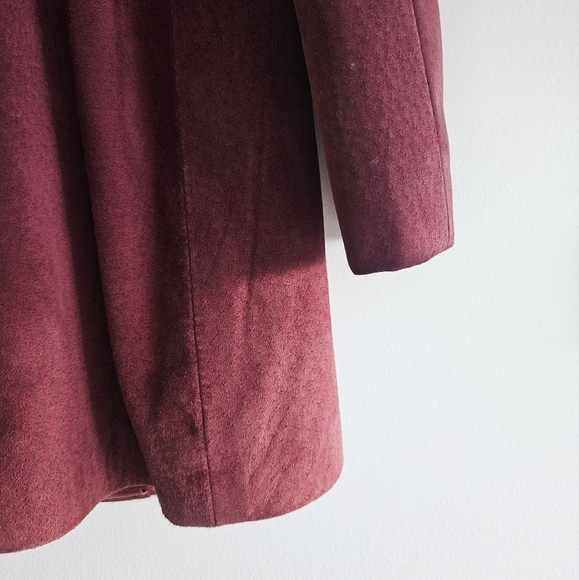 Vintage Danier Leather Burgundy Suede Jacket - Picture 7 of 8